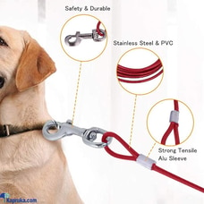 Anti Bite Tie Out Cable Dog Leash Outdoor Belt Dog Double Leash Steel Wire Pet Cord 3m Long Lead Buy Rav & Company Online for PETCARE