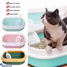 Large Cat Litter Tray with Scoop Open Top Cat Litter Box High Sided Anti Splashing Sturdy Easy Clean Buy Rav & Company Online for specialGifts