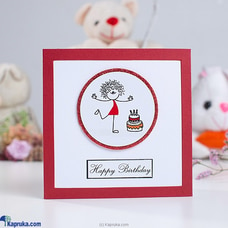 Happy birthday (red) handmade greeting card Buy Cinnamon Love Creations Online for specialGifts