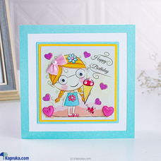 Happy Birthday girly handmade greeting card Buy Cinnamon Love Creations Online for specialGifts