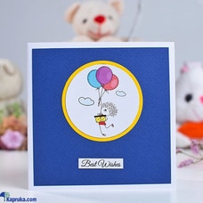 Best wishes with balloons handmade greeting card Buy Cinnamon Love Creations Online for specialGifts