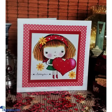 I Love You (Girl - RED Heart) handmade greeting Card Buy Cinnamon Love Creations Online for specialGifts