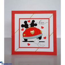 Love is in the Air (Red Car) - handmade greeting Card Buy Cinnamon Love Creations Online for specialGifts