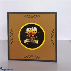 Happy Birthday (Black & Gold)  - handmade greeting Card Buy Cinnamon Love Creations Online for specialGifts