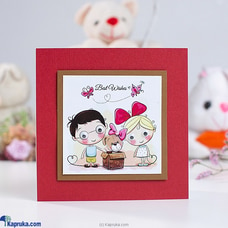 Best wishes handmade greeting card (red) Buy Cinnamon Love Creations Online for specialGifts