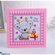 Happy birthday with bear handmade greeting card Buy Cinnamon Love Creations Online for GREETING CARDS