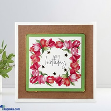 Happy Birthday Tulip Sensation handmade greeting card Buy Cinnamon Love Creations Online for specialGifts