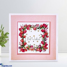Best Wishes Tulip Bliss Hand crafted greeting card Buy Cinnamon Love Creations Online for specialGifts