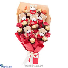 LOVE TEDDY FERRERO BUNCH GIFT BOX Buy Sweet buds Online for specialGifts
