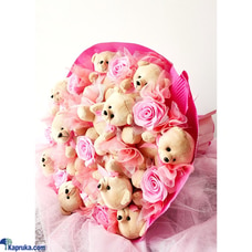 Pink Classic Teddy Bunch Premium Buy Sweet buds Online for specialGifts