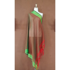 HOMINS HANDLOOM  LADIES SHAWL / BEACH WRAP  GREEN 42 x 62 inches Tassels at both ends and ready to wear Buy Homins International Online for CLOTHING