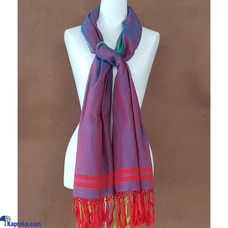 HOMINS HANDLOOM  LADIES SCARVES - ROYAL BLUE 42 x 62 inches Tassels at both ends and ready to wear Buy Homins International Online for specialGifts