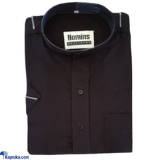 HANDLOOM GENTS SHORT SLEEVE SHIRT BLACK Buy Homins International Online for CLOTHING