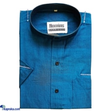 HANDLOOM GENTS SHORT SLEEVE SHIRT   TURQUOISE BLUE Buy Homins International Online for CLOTHING