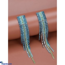 Ocean Hues Rhinestone Tassel Drop Earrings Buy LimitedEditionLK Online for specialGifts