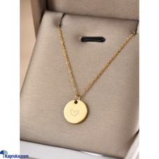 Stainless Steel Heart Disc Pendant Necklace Buy LimitedEditionLK Online for specialGifts