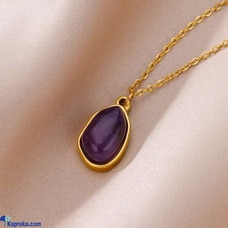 Stainless Steel Purple Pendant Necklace Buy LimitedEditionLK Online for specialGifts