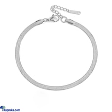 Stainless Steel Luxe Flat Anklet Silver Buy LimitedEditionLK Online for specialGifts