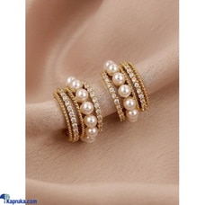 Glam Pearl Mini Cuff Earrings at Kapruka Online