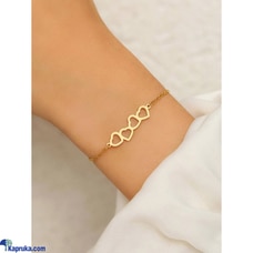 Stainless Steel Hearts Bracelet Gold Tone Buy LimitedEditionLK Online for specialGifts