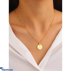 Stainless Steel Disc Pendant Necklace in Gold Buy LimitedEditionLK Online for specialGifts