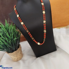 EXCLUSIVE RED BEAD GOLD COIN MALA Buy Sindu`s Collections.lk Online for specialGifts