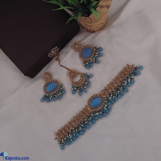 SKY BLUE BEADED BRIDAL JEWELRY Buy Sindu`s Collections.lk Online for JEWELRY/WATCHES