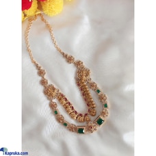 ANTIQUE GOLD  KEMP STONE NECKLACE Buy Sindu`s Collections.lk Online for JEWELRY/WATCHES