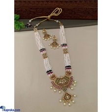 PREMIUM QUALITY MALA WITH ANTIQUE GOLD WITH EXCLUSIVE PEARL  EARRINGS Buy Sindu`s Collections.lk Online for JEWELRY/WATCHES