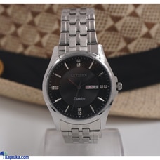 Citizen Gens Silver Colour Watch with a Black Dial Buy Chanaka watch Online for specialGifts