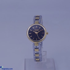 Citizen Ladies Rose Gold and Silver Watch with a Blackish Dial Buy Chanaka watch Online for specialGifts