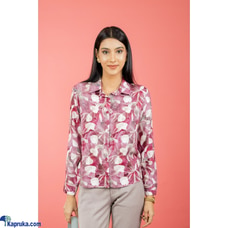 Burgundy Blossom Formal Long Sleeve Top Buy YOOLACLOTHING Online for CLOTHING