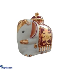 Hand Pained 22k Gold line Porcelain Elephant White and Maroon E0802 Buy Noritake Lanka Porcelain (Pvt) Ltd Online for specialGifts