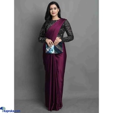 Plain Diamond Satin Silk Saree Buy yamihaasl Online for CLOTHING