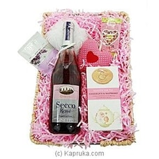 Pink Secco Gift Basket For Her  Online for intgift