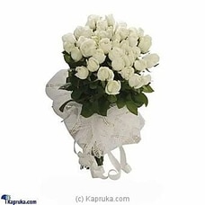 Bunch Of 30 White Roses  Online for intgift