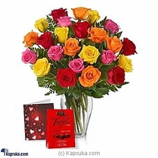 Two Dozen Assorted Rose Combo I  Online for intgift