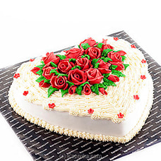 Kapruka Red Roses On A Heart  Online for cakes