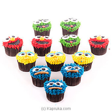 Cookie Monster Cupcakes- 12 Piece Pack Buy Cake Delivery Online for specialGifts