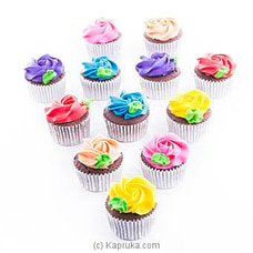 Garden Of Rainbow Cupcakes - 12 Piece at Kapruka Online