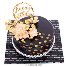 Happy Birthday Golden Touch Ribbon Cake  Online for cakes