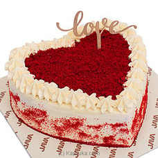 Java Red Velvet Cake With Cream Cheese Heart  Online for cakes