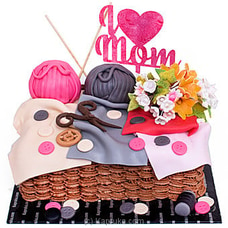Knitting Lover Mother`s Day Ribbon Cake  Online for cakes
