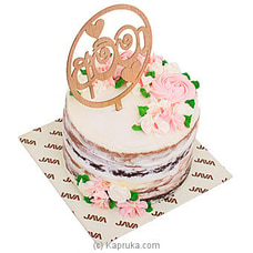 Vanilla And Chocolate Semi Naked Rosette Cake  Online for cakes