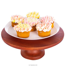Divine Vanilla Flower Deco Cupcake - 06 Pcs at Kapruka Online