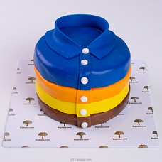 Father`s Day Colourful Shirt Designed Ribbon Cake Buy Cake Delivery Online for specialGifts