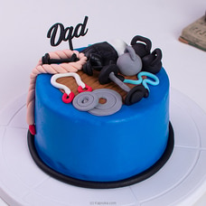 Fit Father`s Gym Delight - Father`s Day Ribbon Cake Buy Cake Delivery Online for specialGifts