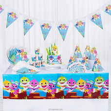 Baby Shark Birthday Bundle - Baby Shark Cake With Party Essentials Buy birthday Online for specialGifts