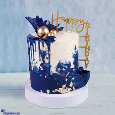 Midnight Majesty With Golden Bubbles Birthday Cake at Kapruka Online
