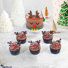 Winter`s Majestic Deer Bento Cake With Cupcakes Buy Christmas Online for specialGifts